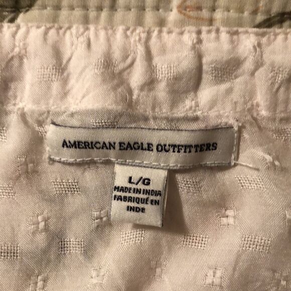 AE L Lace Halter Ruffled Crop Top Beaded Tassels - Picture 8 of 12